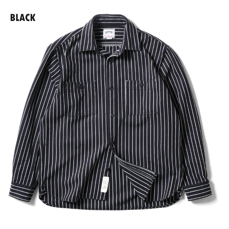 HOUSTON / ヒューストン 41255 STRIPE VIYELLA SHIRT / ストライプ