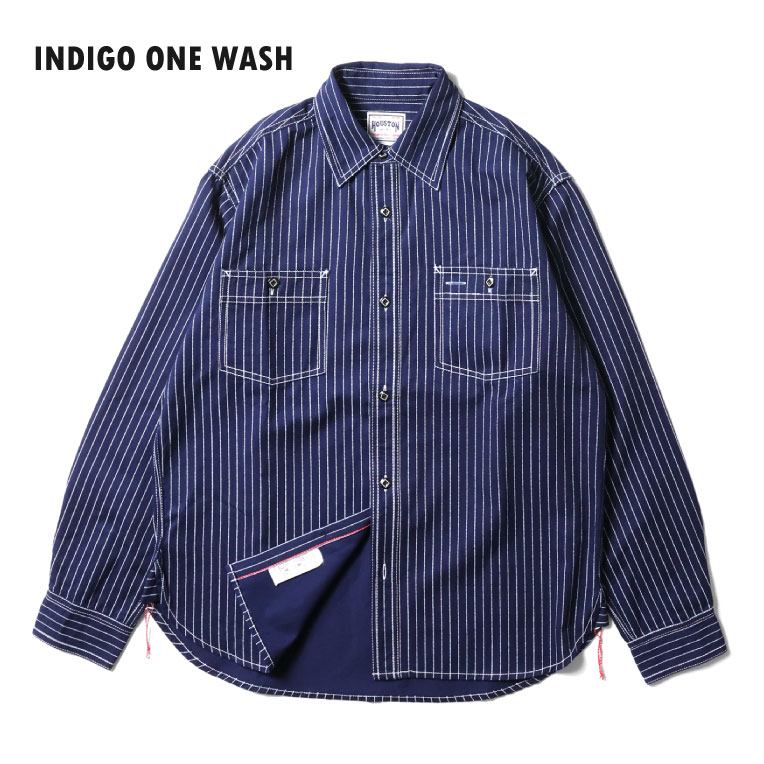 HOUSTON / ヒューストン 41259 INDIGO WABASH WORK SHIRT / インディゴ