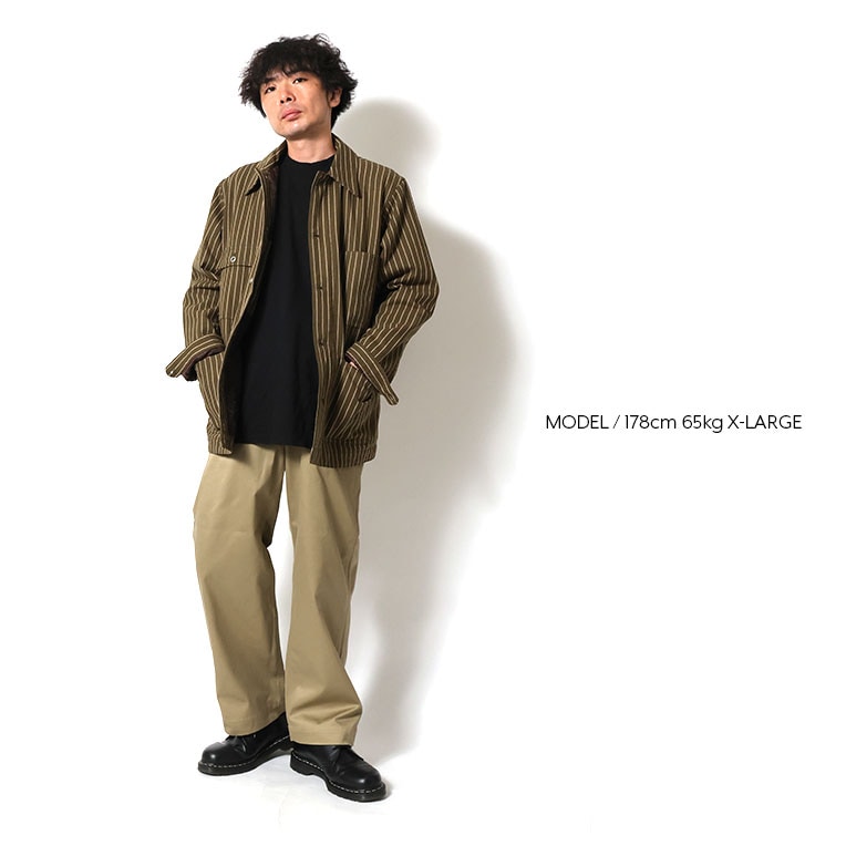 HOUSTON / ヒューストン 51500 STRIPE VIYELLA COVERALL