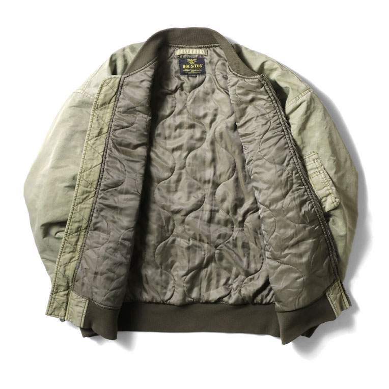 HOUSTON / ヒューストン 51505 PIGMENT DYE RELAX MA-1 FLIGHT JACKET