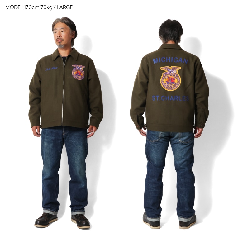 FFAジャケット ヒューストン HOUSTON（ヒューストン） 51519 MELTON FFA JACKET / メルトン FFA