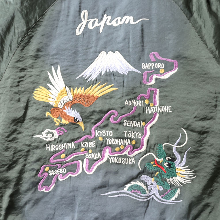 HOUSTON / ヒューストン 51544 USED FINISHING SOUVENIR JACKET (MAP