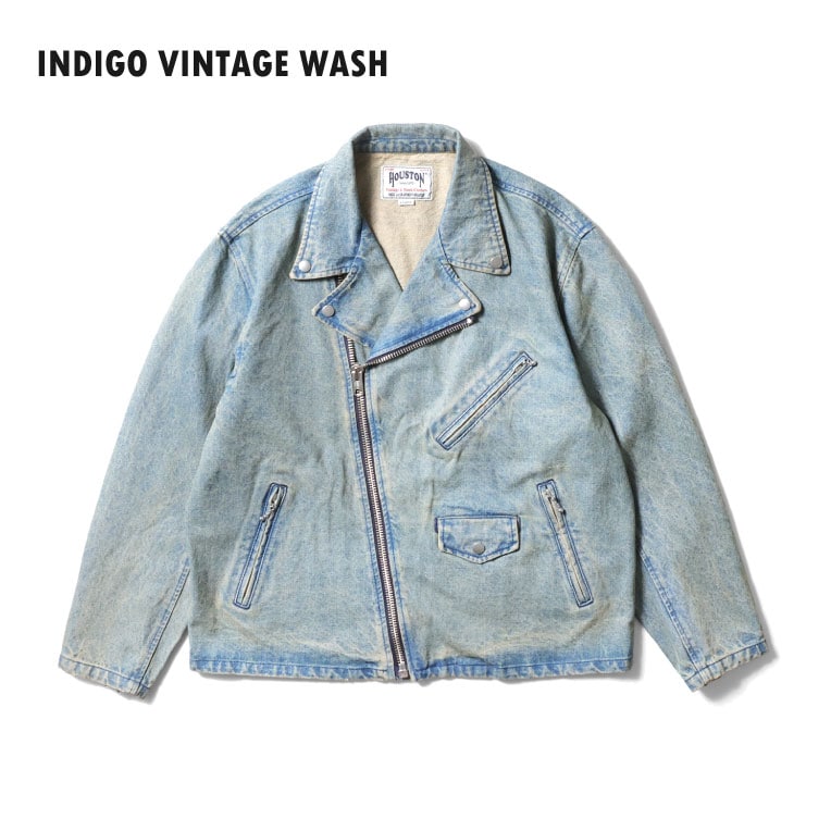 HOUSTON / ヒューストン 51562 DENIM DOUBLE RIDERS JACKET / デニム