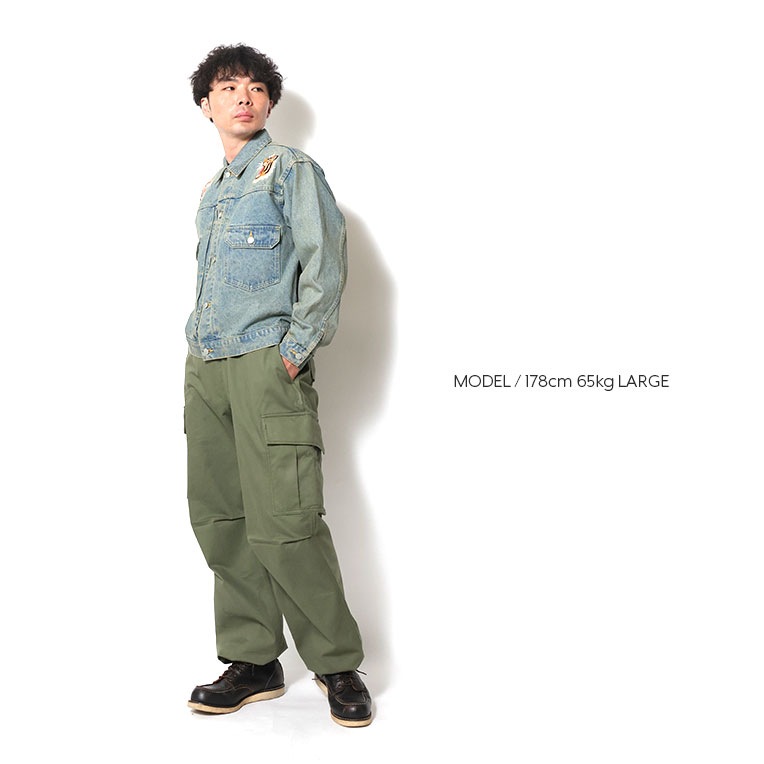 HOUSTON / ヒューストン 51566 DENIM EMBROIDERY TRACKER JACKET