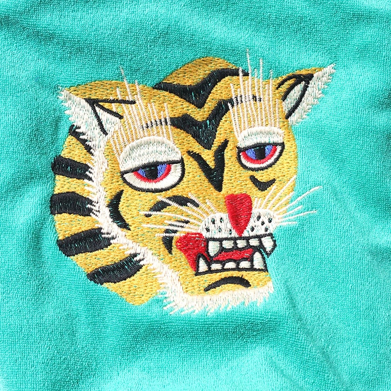 HOUSTONヒューストン6888刺繍パイルエフェクトバッグTIGER黒白セット HOUSTONヒューストン6888刺繍パイルエフェクトバッグTIGER黒白