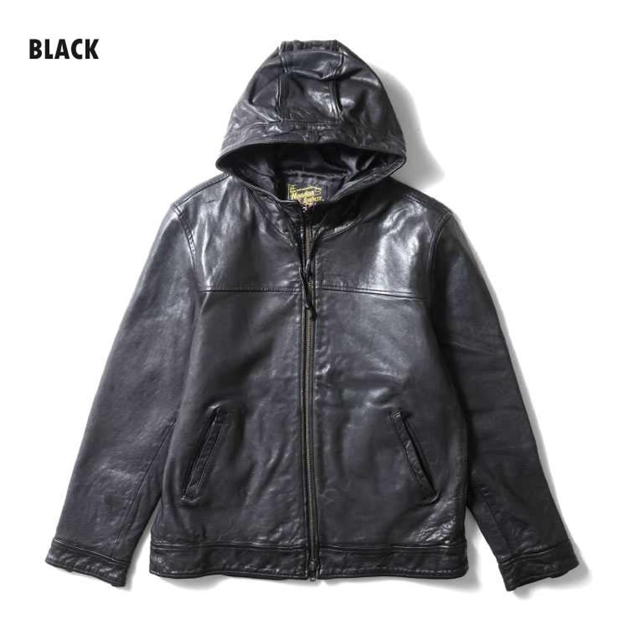 HOUSTON / ヒューストン 8227 LEATHER HOODIE JACKET / レザーフード