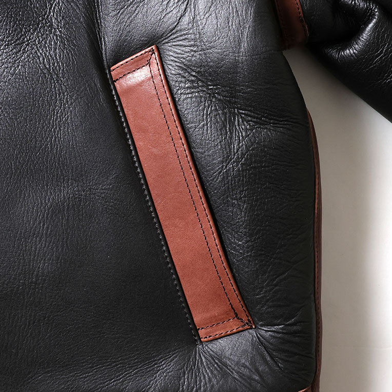 HOUSTON / ヒューストン 8233 MOUTON B-3 FLIGHT JACKET -2POCKET