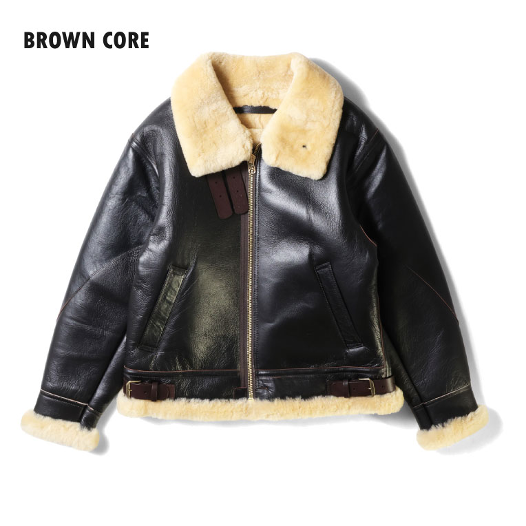 HOUSTON / ヒューストン 8233BC MOUTON B-3 FLIGHT JACKET -2POCKET