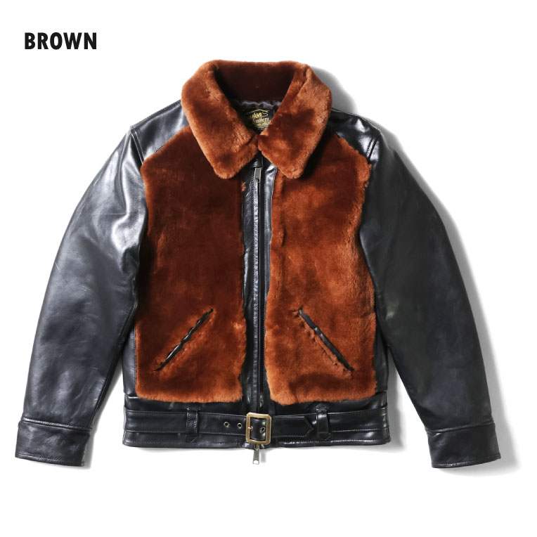 その他ブランド / d.k.f/パイソン切替/グリズリージャケット/46/羊革/BRW/D5416005 HOUSTON / ヒューストン 8234 MOUTON GRIZZLY JACKET / ムートン