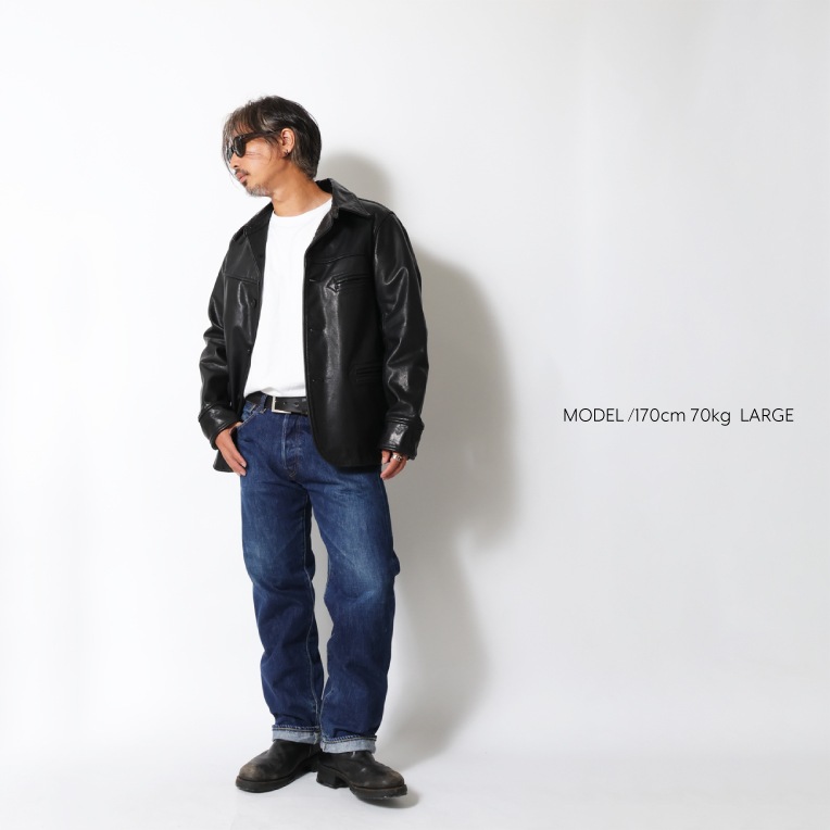 OFFICIAL限定】HOUSTON / ヒューストン 8240 LEATHER CAR COAT