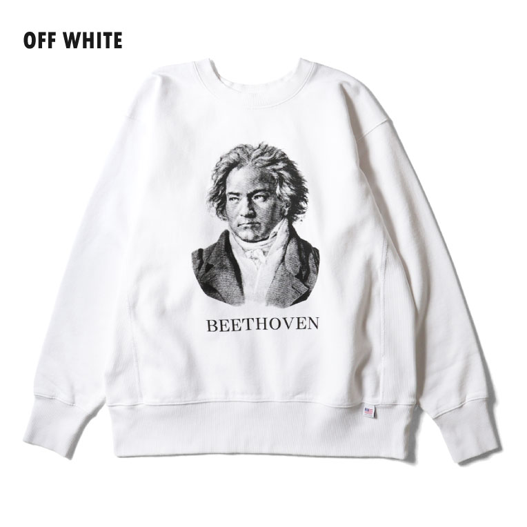 HOUSTON / ヒューストン 22319 PRINT U.S COTTON R/V SWEAT(Beethoven