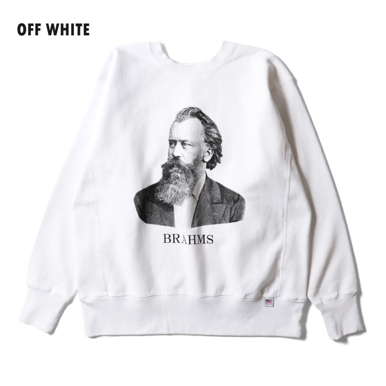 HOUSTON / ヒューストン 22321 PRINT U.S COTTON R/V SWEAT(Brahms