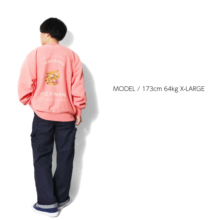 HOUSTON / ヒューストン 22338 PIGMENT R/V SWEAT SHIRT (VIETNAM