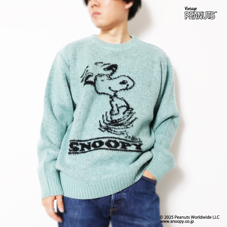 HOUSTON / ヒューストン 22346 PEANUTS MOHAIR WOOL SWEATER (SNOOPY