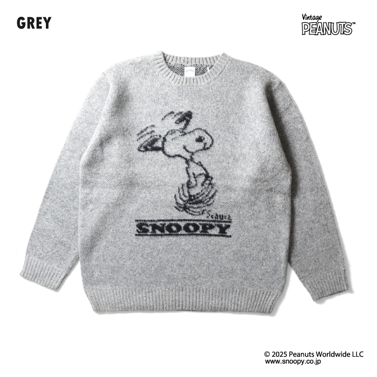 HOUSTON / ヒューストン 22346 PEANUTS MOHAIR WOOL SWEATER (SNOOPY