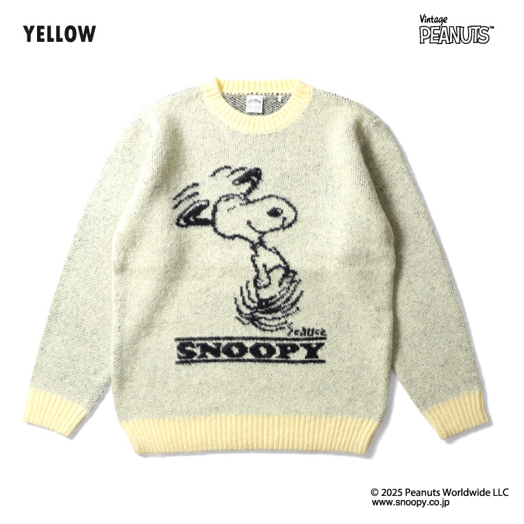 HOUSTON / ヒューストン 22346 PEANUTS MOHAIR WOOL SWEATER (SNOOPY