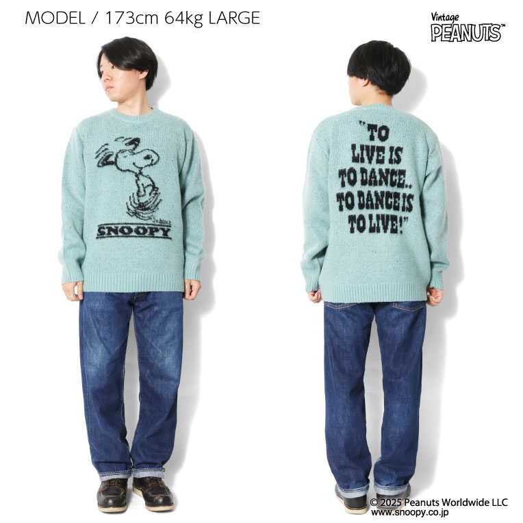HOUSTON / ヒューストン 22346 PEANUTS MOHAIR WOOL SWEATER (SNOOPY