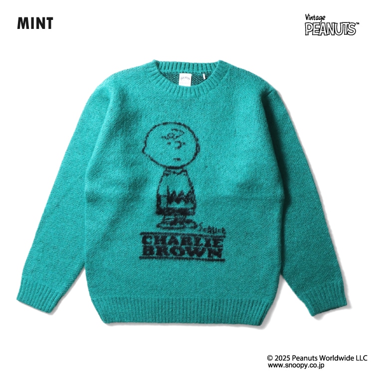 HOUSTON / ヒューストン 22347 PEANUTS MOHAIR WOOL SWEATER (CHARLIE