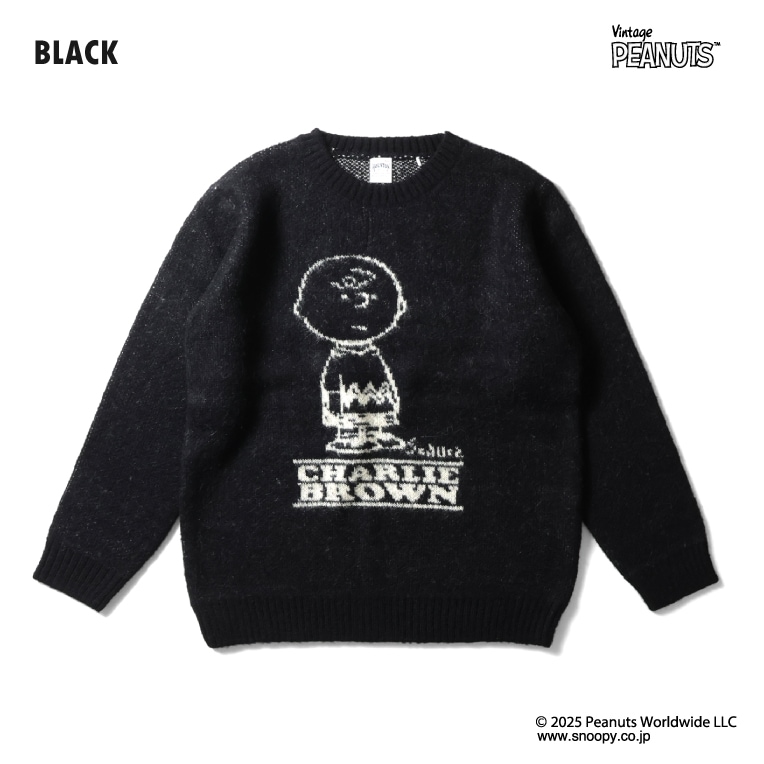 HOUSTON / ヒューストン 22347 PEANUTS MOHAIR WOOL SWEATER (CHARLIE