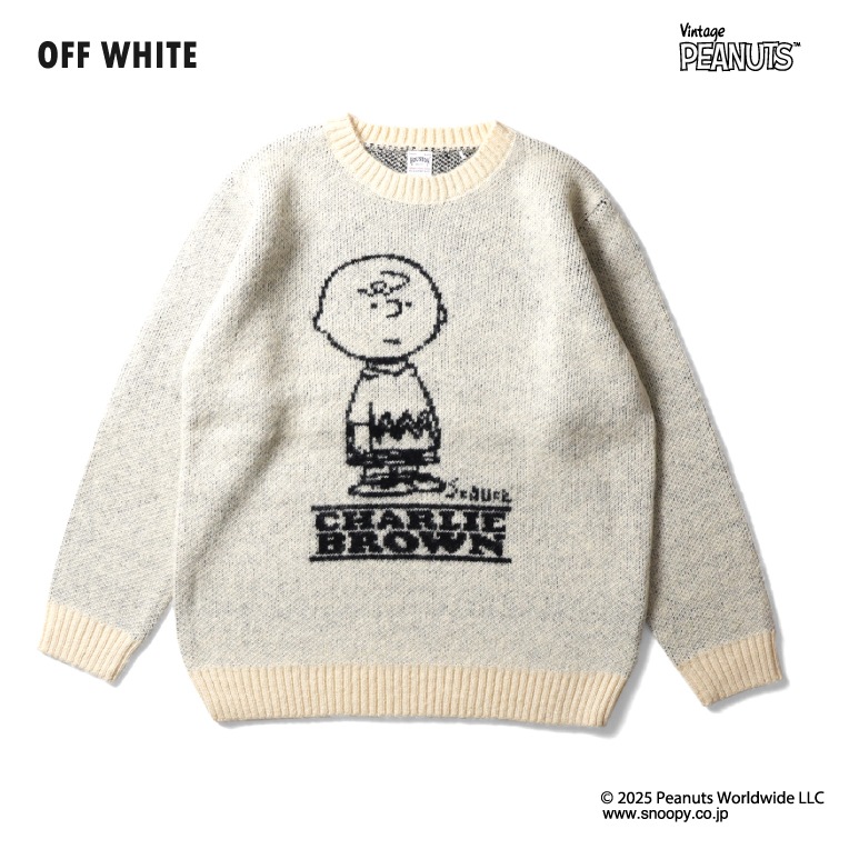 HOUSTON / ヒューストン 22347 PEANUTS MOHAIR WOOL SWEATER (CHARLIE