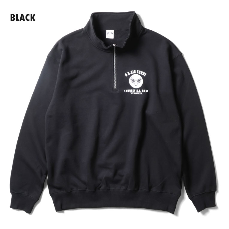 HOUSTON / ヒューストン 22351 HALF ZIP SWEAT (USAF) / ハーフジップ
