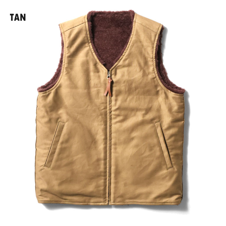 HOUSTON / ヒューストン 51504 REVERSIBLE ALPACA DECK VEST