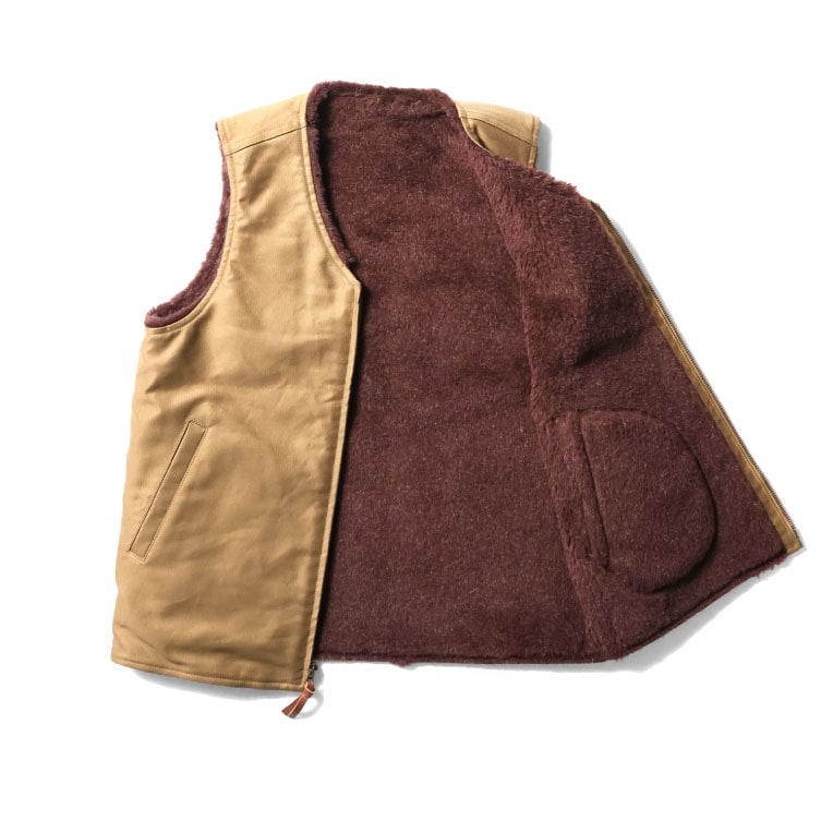 HOUSTON / ヒューストン 51504 REVERSIBLE ALPACA DECK VEST