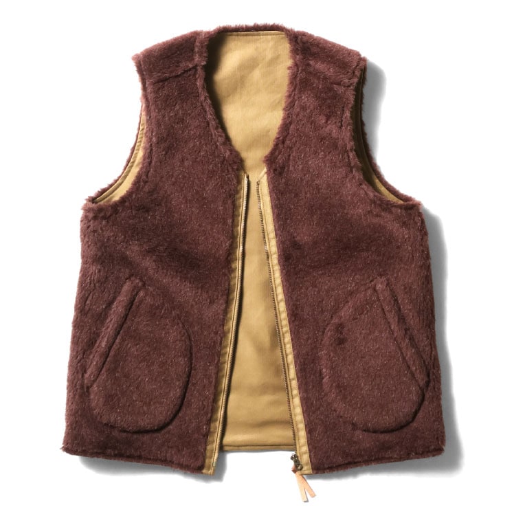 HOUSTON / ヒューストン 51504 REVERSIBLE ALPACA DECK VEST