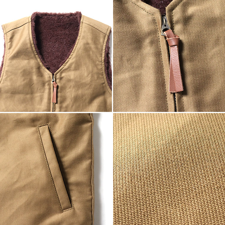 HOUSTON / ヒューストン 51504 REVERSIBLE ALPACA DECK VEST