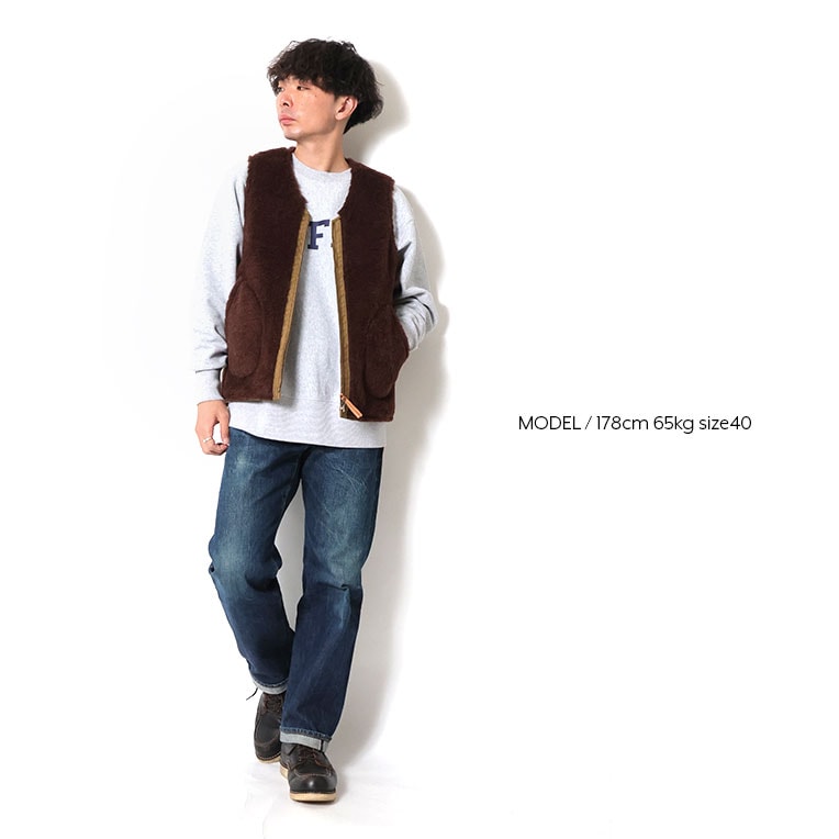 HOUSTON / ヒューストン 51504 REVERSIBLE ALPACA DECK VEST