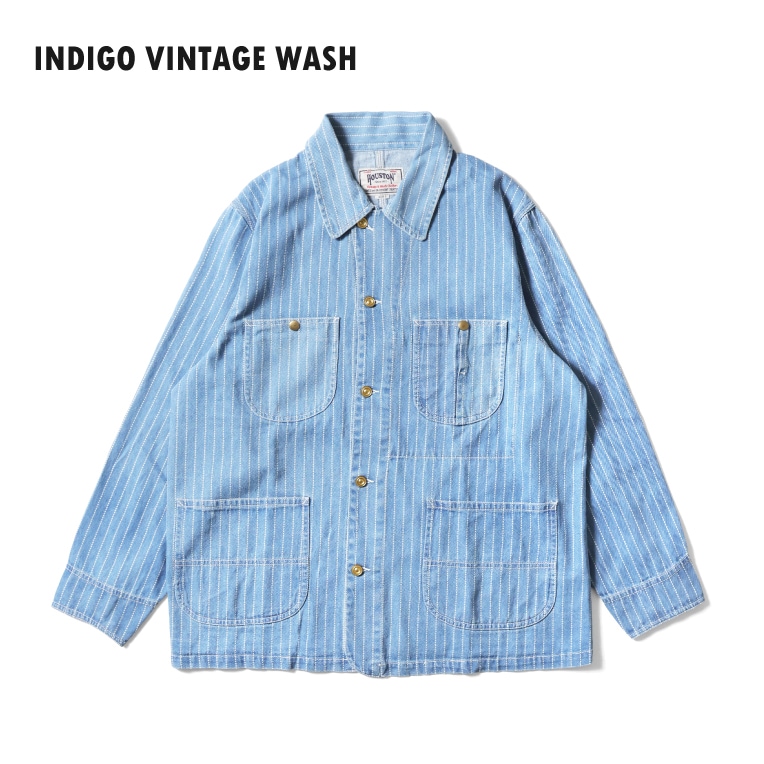HOUSTON / ヒューストン 51548 WABASH DENIM RAILROAD COVERALL