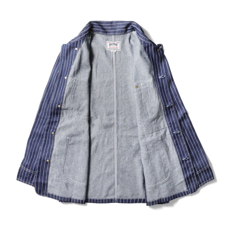 HOUSTON ミリタリーデニム レイルローダーオーバーオール　ウォバッシュ　L HOUSTON ミリタリーデニム レイルローダーオーバーオール