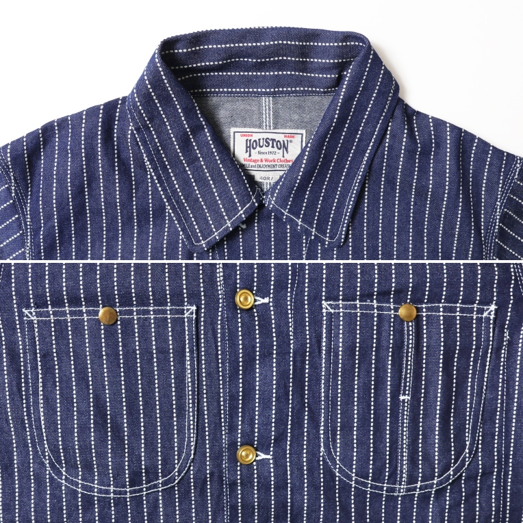 HOUSTON / ヒューストン 51548 WABASH DENIM RAILROAD COVERALL