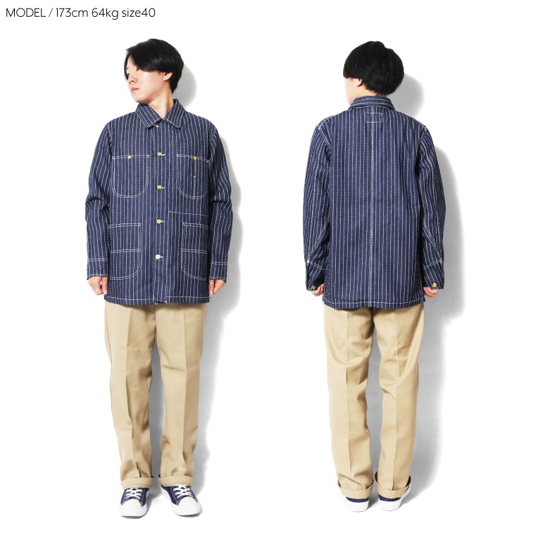 HOUSTON ミリタリーデニム レイルローダーオーバーオール　ウォバッシュ　L HOUSTON ミリタリーデニム レイルローダーオーバーオール