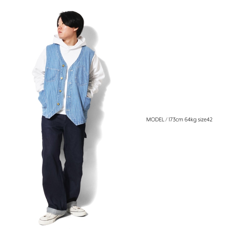 HOUSTON ミリタリーデニム レイルローダーオーバーオール　ウォバッシュ　L 1930年当時のデザインを忠実に再現した『レイルローダーオーバーオール