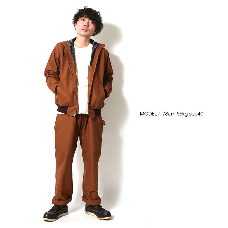 HOUSTON / ヒューストン 51561 DUCK ZIP WORK HOODIE / ダックジップ