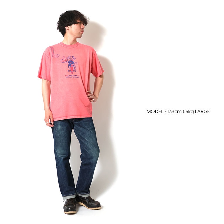 HOUSTON / ヒューストン 22427 PIGMENT PRINT TEE (TIGER