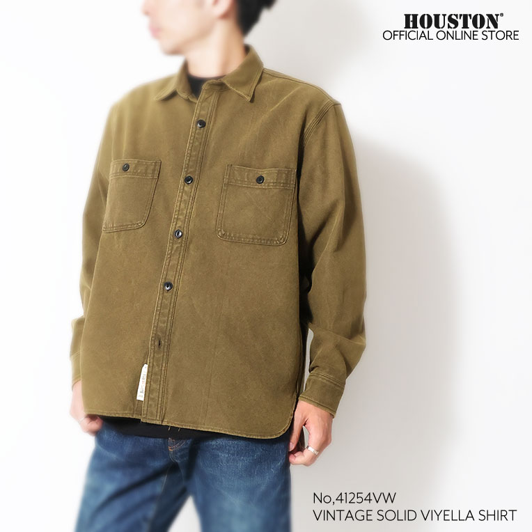 OFFICIAL限定】HOUSTON / ヒューストン 41254VW VINTAGE SOLID VIYELLA