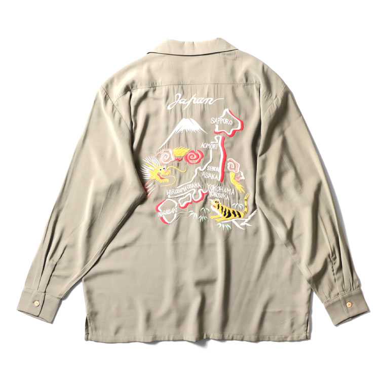 HOUSTON / ヒューストン 41275 SOUVENIR L/S SHIRT(MAP) / スーベニア