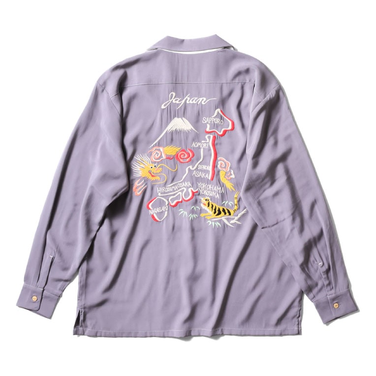 HOUSTON / ヒューストン 41275 SOUVENIR L/S SHIRT(MAP) / スーベニア