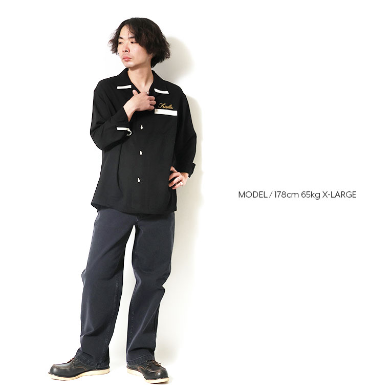 HOUSTON / ヒューストン 41300 BOWLING L/S SHIRT (STRIKERS) / 長袖