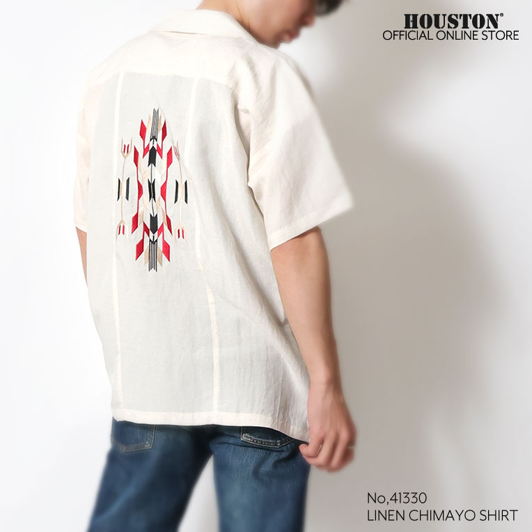 HOUSTON / ヒューストン 41330 LINEN CHIMAYO SHIRT / リネンチマヨ