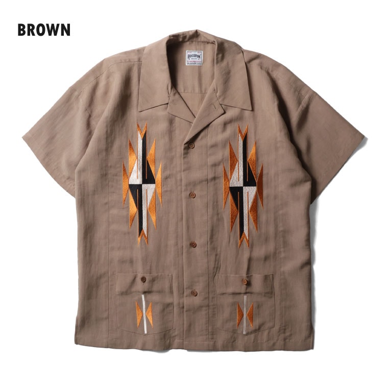 HOUSTON / ヒューストン 41331 LINEN CHIMAYO SHIRT / リネンチマヨ