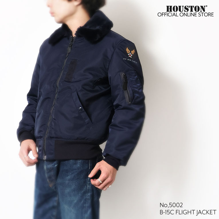 Houston ヒューストン フライトジャケット B-15C 5002 HOUSTON / ヒューストン 5002 B-15C FLIGHT JACKET / B-15Cフライト