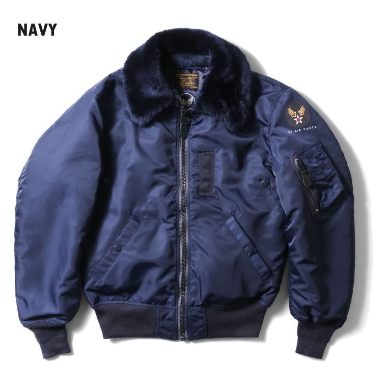 未使用/タグ付き●HOUSTON フライトジャケット　B-15C ネイビー　44 HOUSTON / ヒューストン 5002 B-15C FLIGHT JACKET / B-15Cフライト