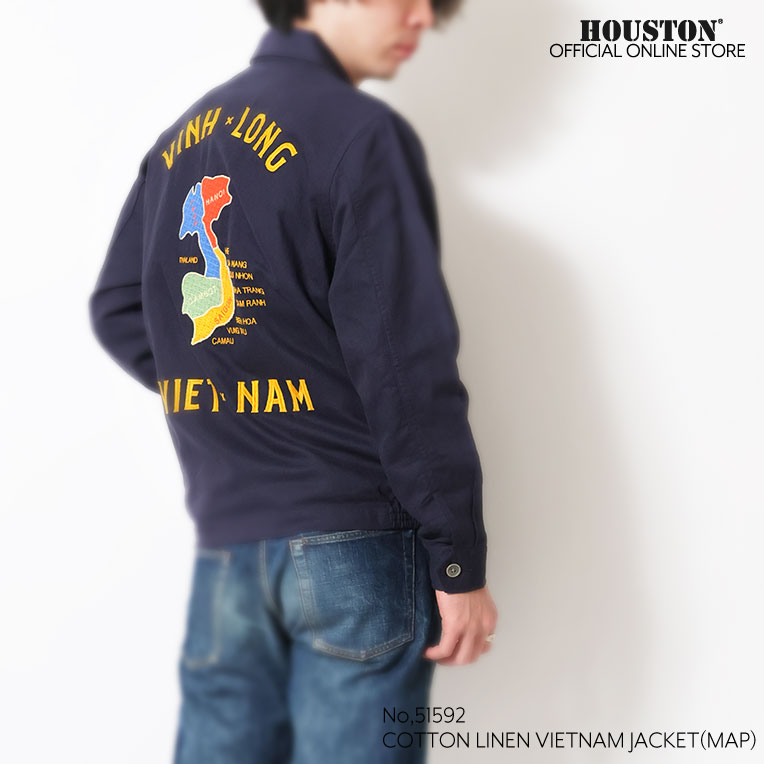 HOUSTON / ヒューストン 51592 COTTON LINEN VIETNAM JACKET(MAP
