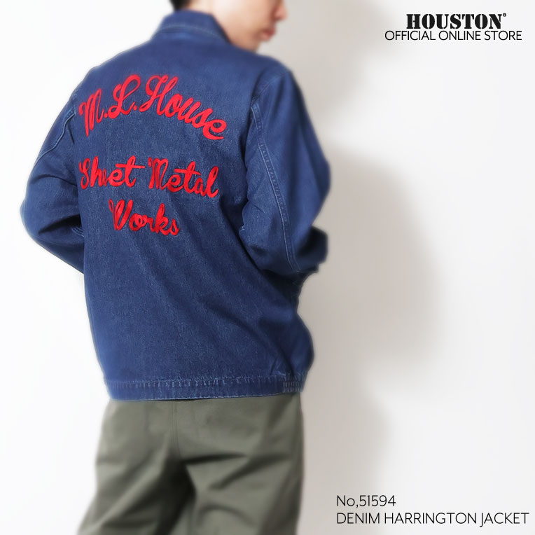 HOUSTON / ヒューストン 51594 U.S. COTTON DENIM HARRINGTON JACKET