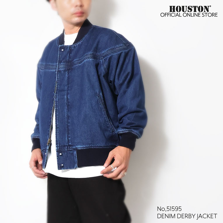 HOUSTON / ヒューストン 51595 U.S. COTTON DENIM DERBY JACKET / US
