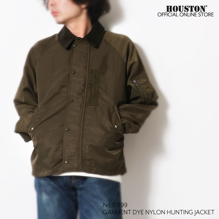HOUSTON / ヒューストン 51599 GARMENT DYE NYLON HUNTING JACKET