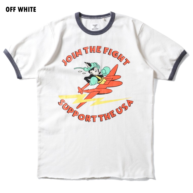 HOUSTON / ヒューストン 22401 MESH PRINT TEE (JOIN THE FIGHT